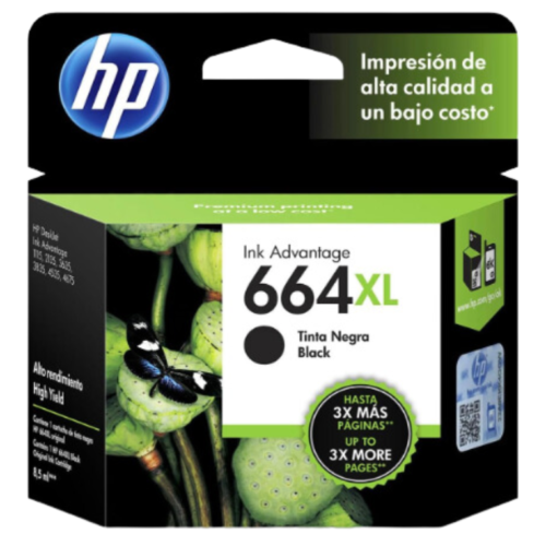 Tinta HP 664XL Negro (F6V31AL)