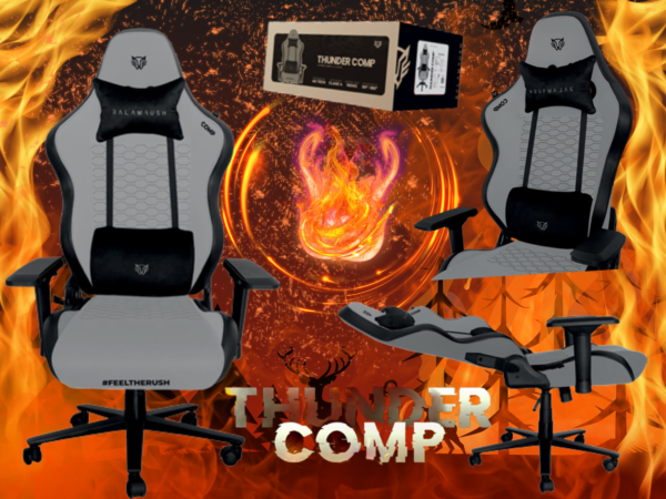 SILLA GAMER THUNDER COMP GRAY