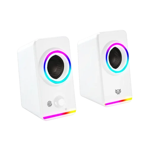Bocinas Balam Rush Glimm Style BG565 Blanco Bluetooth RGB