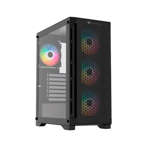 Gabinete Balam Rush Twin Mate 5000 Media torre negro cristal ARGB ATX