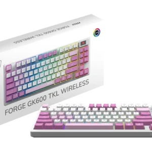 Teclado MSI FORGE GK600 TKL WIRELESS VIOLET RGB 2.4G inalambrico Bluetooth y USB 2.0 Switches Mecanicos Lineales