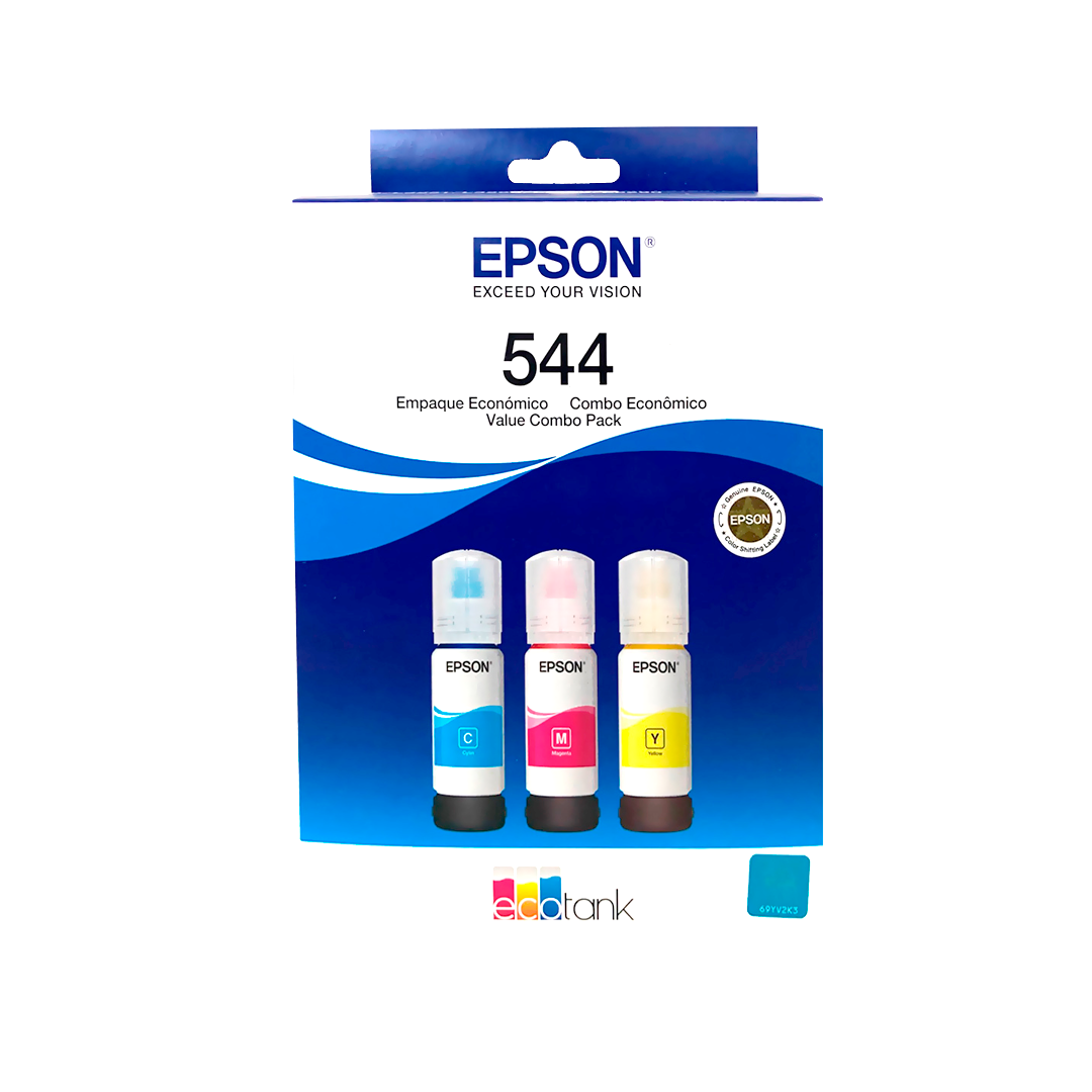 Tinta Epson 544 T544520-3P Pack 3 Pzas Colores