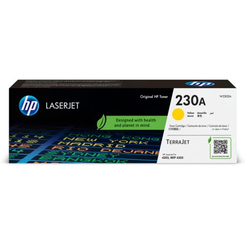 TONER HP 230A W2302A AMARILLO LASERJET (1 800 PAG)