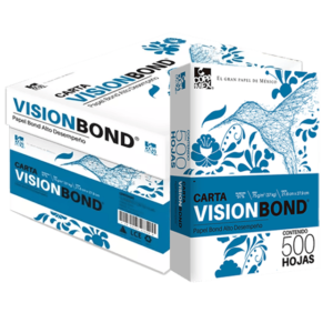 Paq Papel VisionBond Carta 75 g 97% Blancura Paquete c/500 Hojas